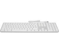 LMP Large Font USB Keyboard 110 keys wired USB keyboard with 2x USB and aluminum upper cover - Swiss