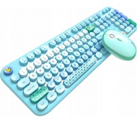 Mofii Bezprzewodowy zestaw klawiatura + mysz MOFII Lovely 2.4G (Blue)