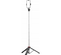 Selfie nūjiņa Hurtel Selfie nūjiņa WC13YDS teleskopisks tripods 1.3m ar dubulto lampu un turētāju telefonam - black