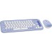 Logitech POP Icon Combo klawiatura Dołączona myszka Uniwersalne Bluetooth QWERTZ Szwajcarski Liliowy, White