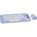 Logitech POP Icon Combo klawiatura Dołączona myszka Uniwersalne Bluetooth QWERTZ Szwajcarski Liliowy, White