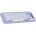 Logitech POP Icon Combo klawiatura Dołączona myszka Uniwersalne Bluetooth QWERTZ Szwajcarski Liliowy, White