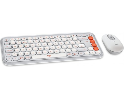 Logitech POP Icon Combo biało-pomarańczowe (920-013276)