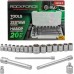 Rockforce  3/8" 20el. z nasadkami (6-22mm), adapterami i przedłużkami
