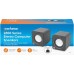 MANHATTAN Lautsprecher f�r PC und Laptop 2600 Series zwei verbundene Lautsprecher 1,4 m USB-Kabel USB-C/USB-A-Adapter schwarz/silber