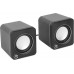 MANHATTAN Lautsprecher f�r PC und Laptop 2600 Series zwei verbundene Lautsprecher 1,4 m USB-Kabel USB-C/USB-A-Adapter schwarz/silber