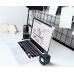 MANHATTAN Lautsprecher f�r PC und Laptop 2600 Series zwei verbundene Lautsprecher 1,4 m USB-Kabel USB-C/USB-A-Adapter schwarz/silber