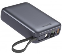 Swissten Power Bank 20000 mAh with Built-In Cables USB-C and Lightning