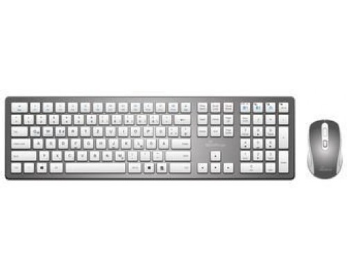 MediaRange Funk-Tastatur und optis. Funk-Maus Set QWERTZ sil