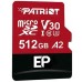 SD  Patriot EP MicroSDXC 512 GB Class 10 UHS-I/U3 A2 V30 (PEF512GEP32MCX)