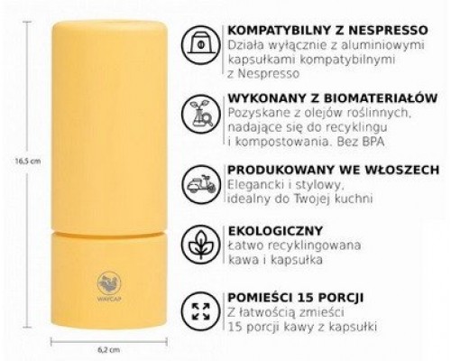 Upominkarnia Recicloo WAYCAP Narzędzie do recyklingu kapsułek z kawą ŻÓŁTY