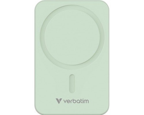 Verbatim, powerbank z �adowaniem bezprzewodowym, 5V, �adowanie telefonu, 32226, 5000mAh, Mocowanie magnetyczne, zielona