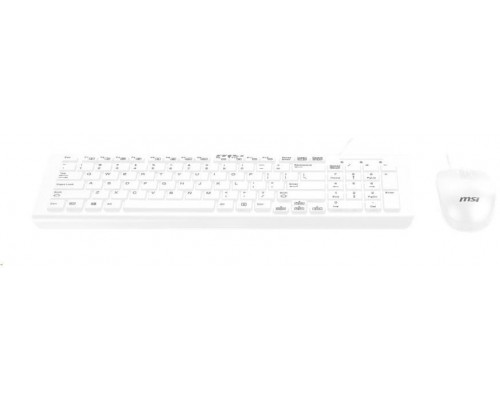 MSI zestaw klawiatury i myszy SK9626W przewodowa lokalizacja CZ/SK biała