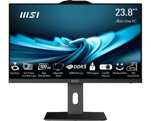 MSI AIO PRO AP242P 14MQ-890EU i5-14500 23.8 IPS LED FHD Non-Touch Anti-Glare 16GB SSD500GB M.2 AX211 WiFi 6E Intel Q670 Chipset Windows 11 Pro Black