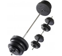 VIRTUFIT REGULOWANY SET SZTANGI I HANTLE - 60.5 KG - BLACK