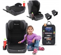 FMonroe FOTELIK SAMOCHODOWY MODEL HUGO black-szary R129 100-150 CM ISOFIX