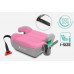 FOTELIK SAMOCHODOWY PODKŁADKA SIEDZISKO Z ISOFIX SZARO-RÓŻOWY R129 125-150 CM