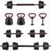vidaXL Zestaw hantli 4 w 1 Black i red 121 x 19,5 x 19,5 cm
