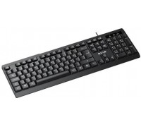 Aula AK205 Ergonomiczna cicha klawiatura z 104 przyciskami EN / RUS układ 1.5m USB Vads Melna