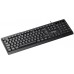 Aula AK205 Ergonomiczna cicha klawiatura z 104 przyciskami EN / RUS układ 1.5m USB Vads Melna
