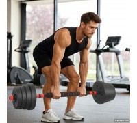 vidaXL vidaXL Zestaw hantli 2 w 1 40kg Black i red