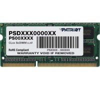 Patriot Signature, SODIMM, DDR3, 4 GB, 1600 MHz, CL11 (PSD34G16002S)