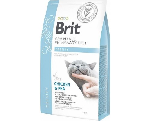 Brit Grain-free Veterinary Diet Obesity - sucha karma dla kotów z nadwagą i otyłych 2 kg