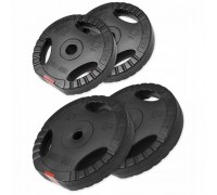 Gorilla Sports GORILLA SPORTS Set obciążeń vinylch z uchwytem 30 kg - 2 x 5 - 2 x 10kg