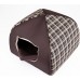 HOBBYDOG Budka Igloo - Brąz w kratkę R3