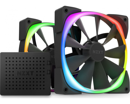 Nzxt Aer RGB 2 140mm 2-pack + Hub (HF-2814C-TB)