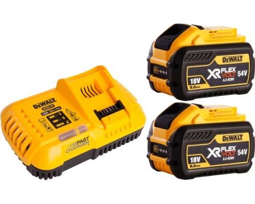 Dewalt Xr FlexVolt Kit DCB118 Charger + 2 DCB547 Batteries Xr FlexVolt 9.0Ah (DCB118X2-QW)