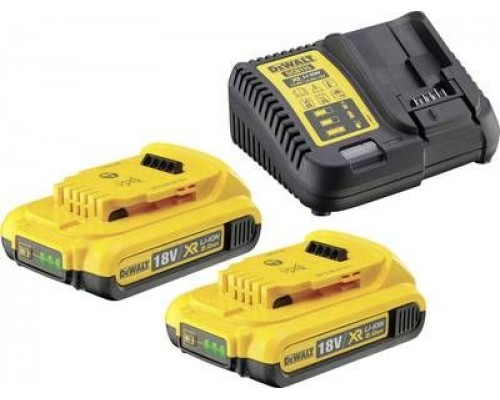 Dewalt set: charger and 18V 2Ah batteries (DCB115D2-QW)