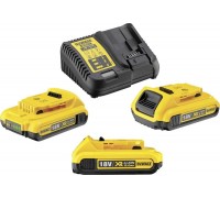 Dewalt set: charger and Akku-Kit 3x18V, 2Ah batteries (DCB115D3-QW)