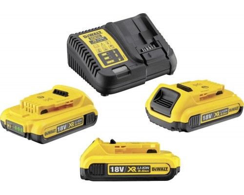Dewalt set: charger and Akku-Kit 3x18V, 2Ah batteries (DCB115D3-QW)