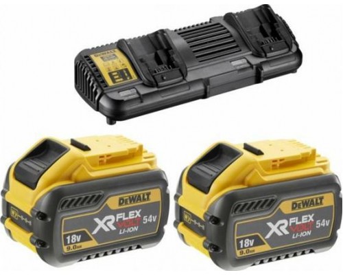 DEWALT KIT FLEXVOLT 2x9.0Ah + 4A DUAL CHARGER DCB132X2-QW