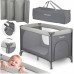 Ricokids Travel cot 125 x 65 x 78 cm RK-240 light gray