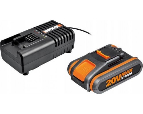 Аккумулятор Worx 20V 2,0Ah + зарядное устройство 2a (WA3601)