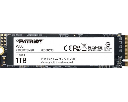 SSD Patriot P300 1TB M.2 2280 PCI-E x4 Gen3 NVMe (P300P1TBM28)