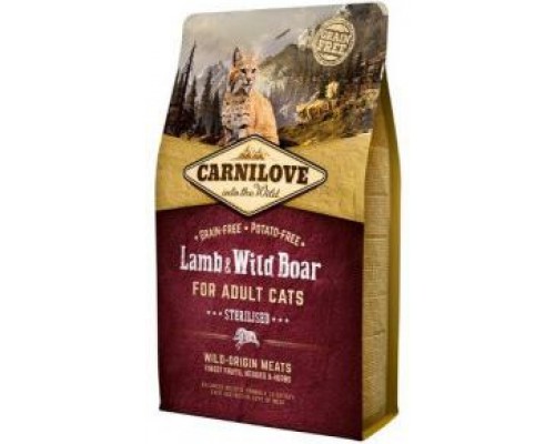 CARNILOVE 6kg CAT STERILISED LAMB WILD