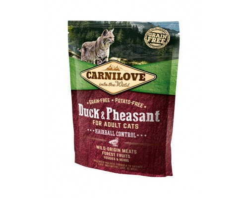CARNILOVE 2kg CAT HAIRBALL DUCK PHEASANT