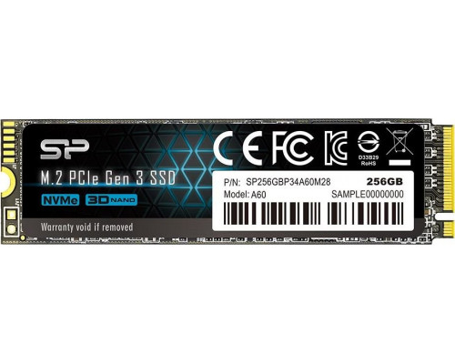 SSD Silicon Power P34A60 256GB M.2 2280 PCI-E x4 Gen3 NVMe (SP256GBP34A60M28)