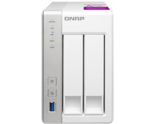 Qnap NAS 2-Bay TurboNAS, SATA 6G, 1,7GHz 4-Core, 4GB RAM, 2x GbE LAN, 3xUSB 3.0 (TS-231P2-4G)