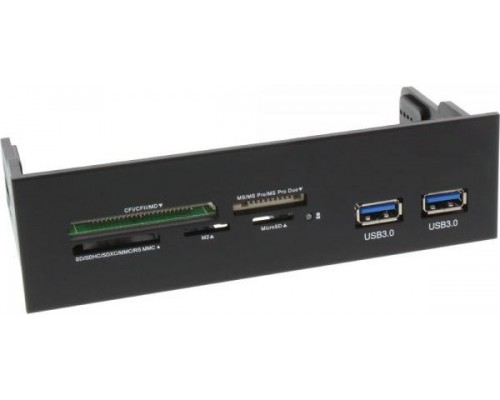 InLine Panel Reader up to 5.25 inches, 2x USB 3.0, Card Reader (33394N)
