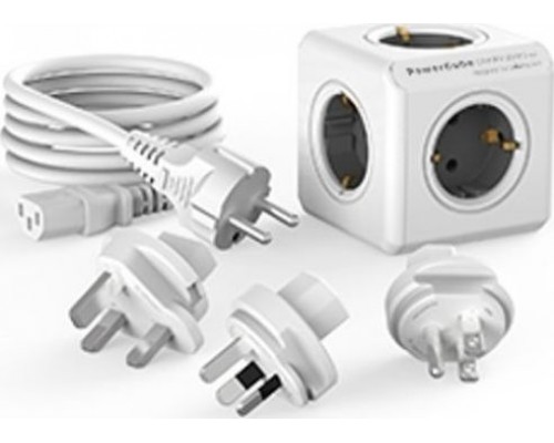 PowerCube ReWirable 1m  Travel Plug  (1801GY/DERW3P)