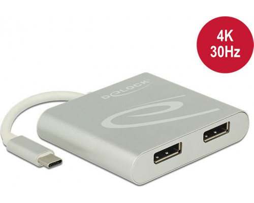 Delock Spliter Video USB Typ-C na 2x DisplayPort (87714)