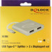 Delock Spliter Video USB Typ-C na 2x DisplayPort (87714)