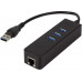HUB USB LogiLink USB 3.0 3xUSB 3.0 1xRJ45 (UA0173A)