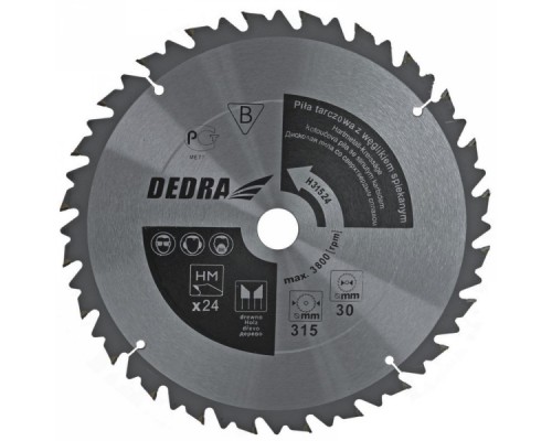 Dedra 450x30mm 36z. HM - HL45036
