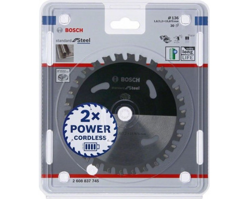 Bosch  Standard Stal 136x15,875x30 (2608837745)