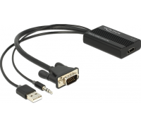 Delock D-Sub (VGA) - HDMI + USB-A + MiniJack 3.5mm 0.2m (62597)